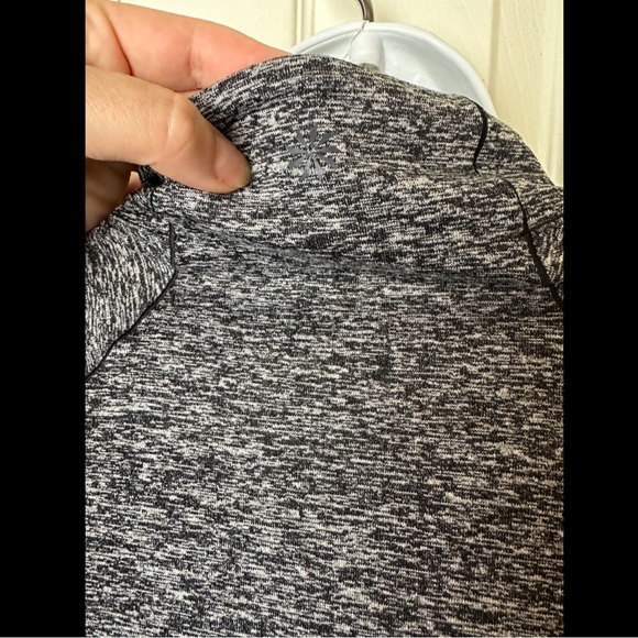 ATHLETA Running Wild Track Jacket Colorblock Black Gray Marled Reflective 1/2 - Picture 9 of 14